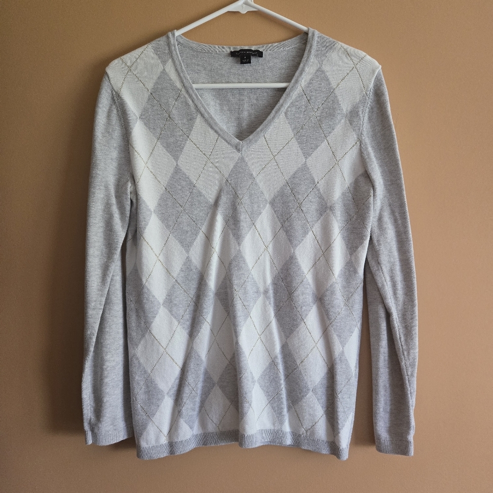 Tommy Hilfiger Argyle V-neck Sweater, M (PTP=18")